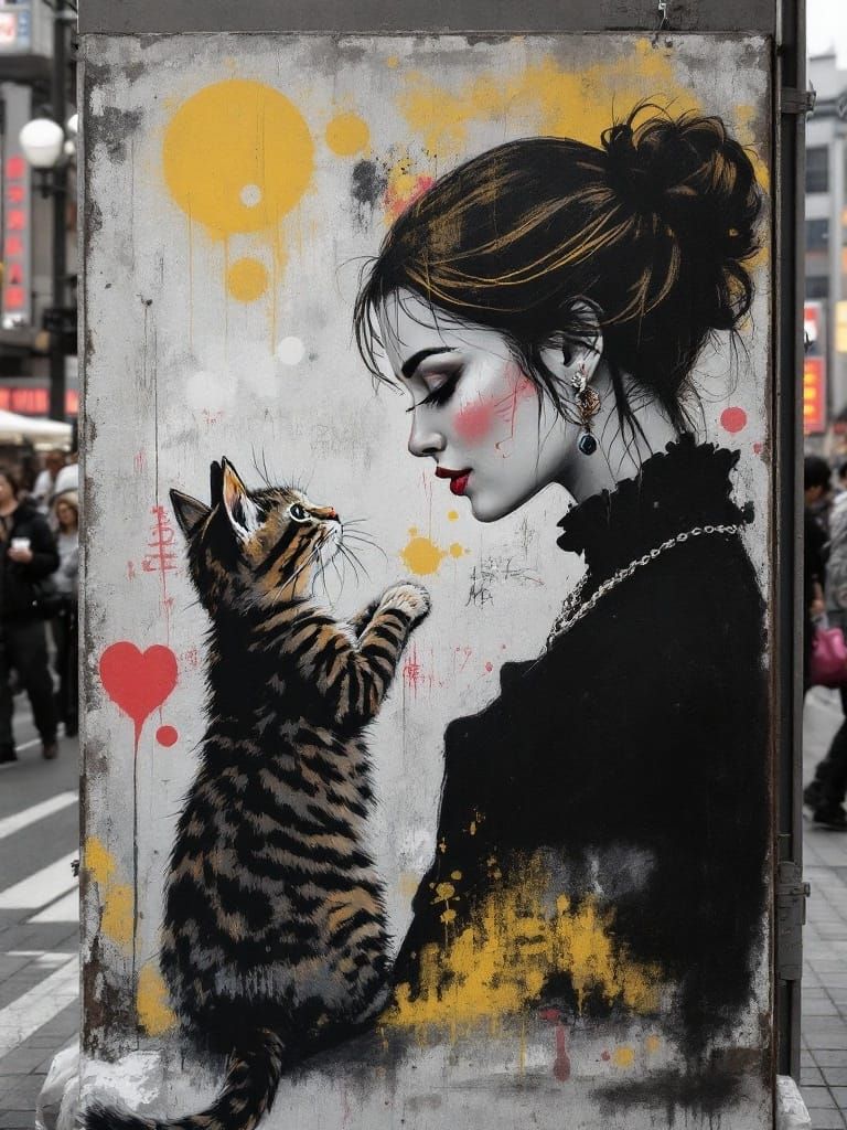 Muted Tokyo Alleyway Encounter