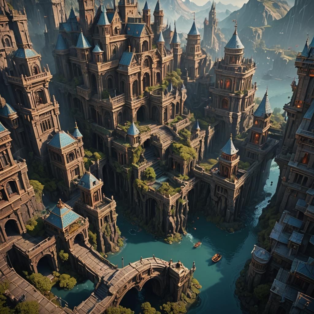 Person in Deep Debt: Detailed Matte Painting