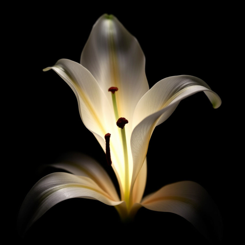 Ethereal Lily Made of Light