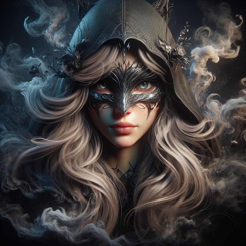 Fantasy Assassin with Blonde Hair in Digital Painting