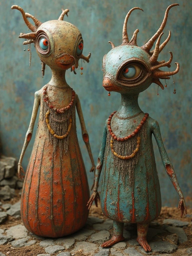 surreal details of impossible sculptures