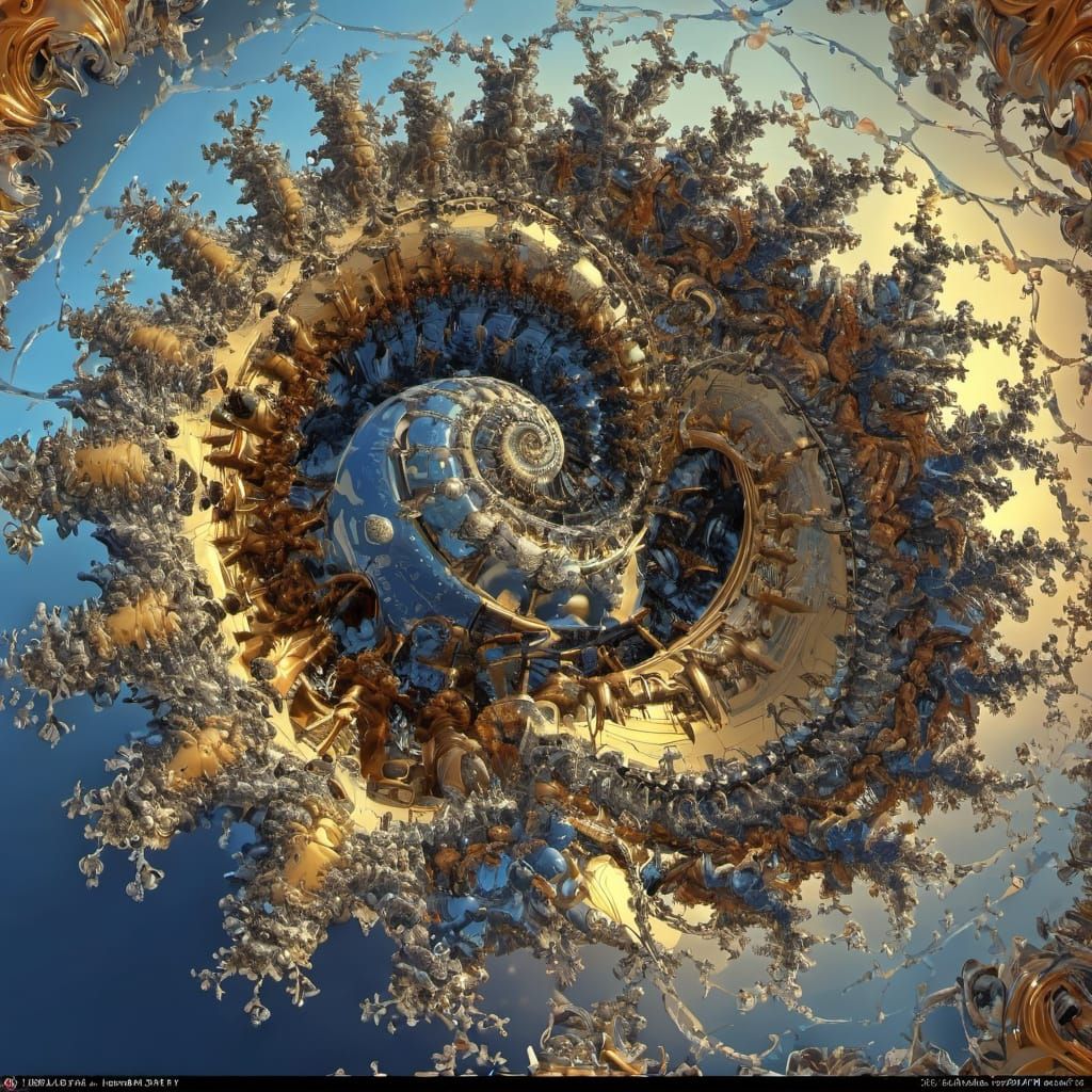 Intricate 3D Fractal Landscape Generated by Mandelbulb3D