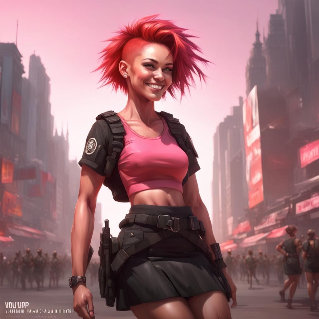 Two Women Dancing: Hyperdetailed Digital Portrait