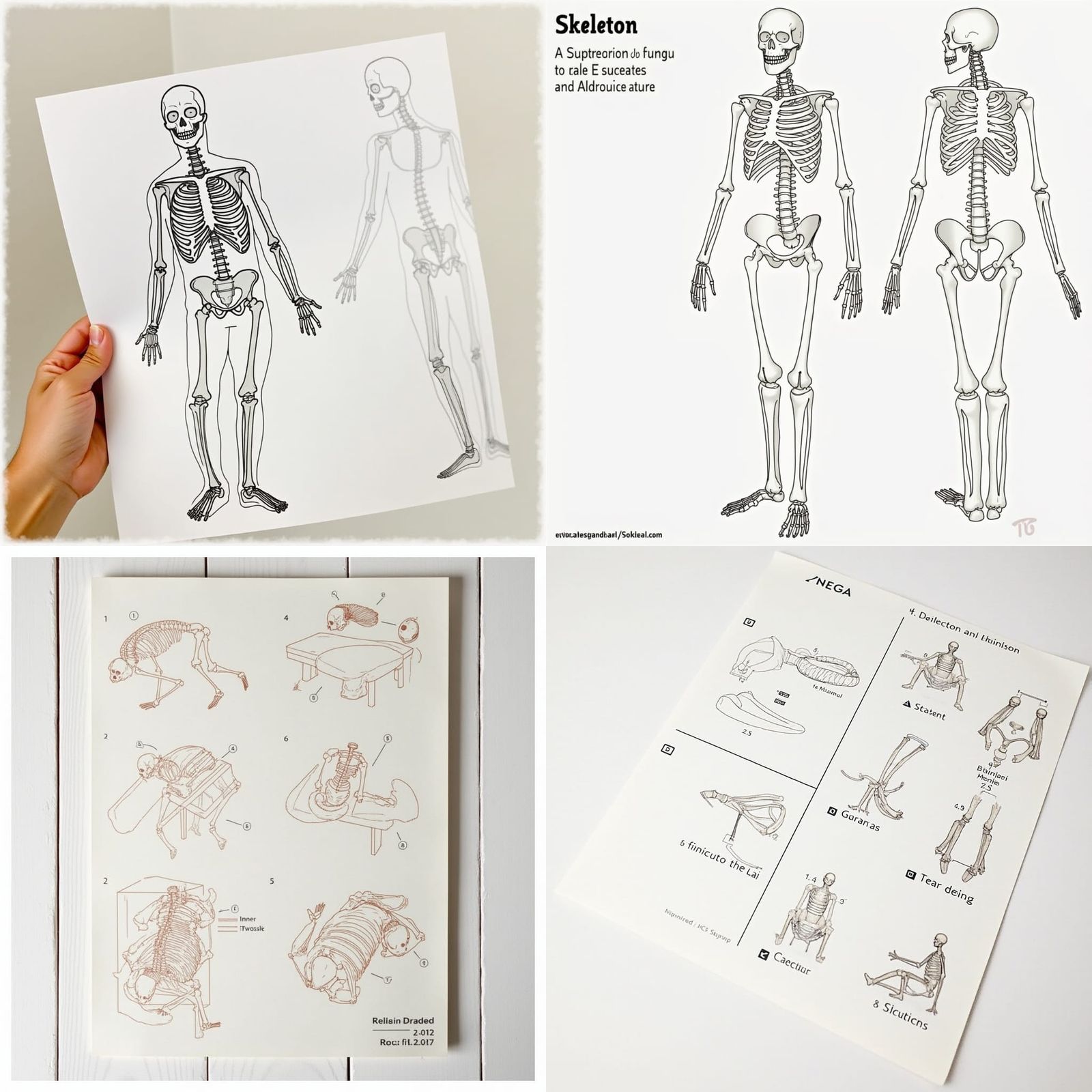 IKEA Style Skeleton Assembly Diagram
