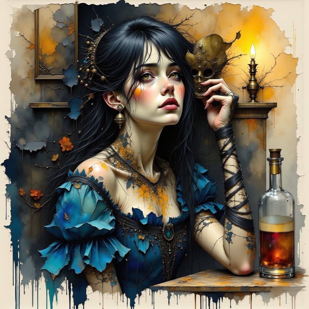 Dark Fantasy Portrait of Lady Isolde Vexley in Vulnerability