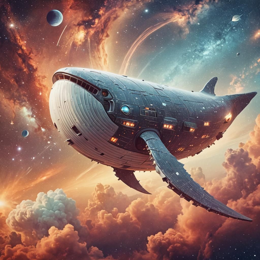 Whale-Shaped Spaceship: A Futuristic Design