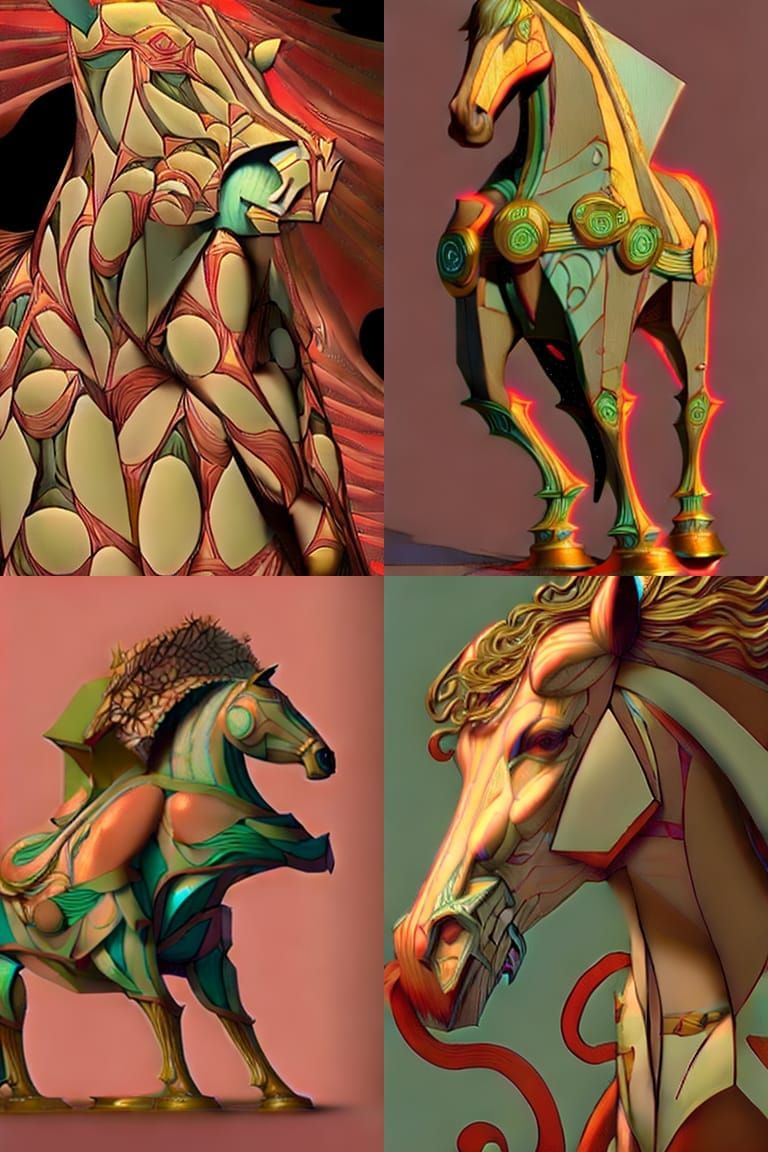 Art Nouveau Centaur with Dynamic Lighting