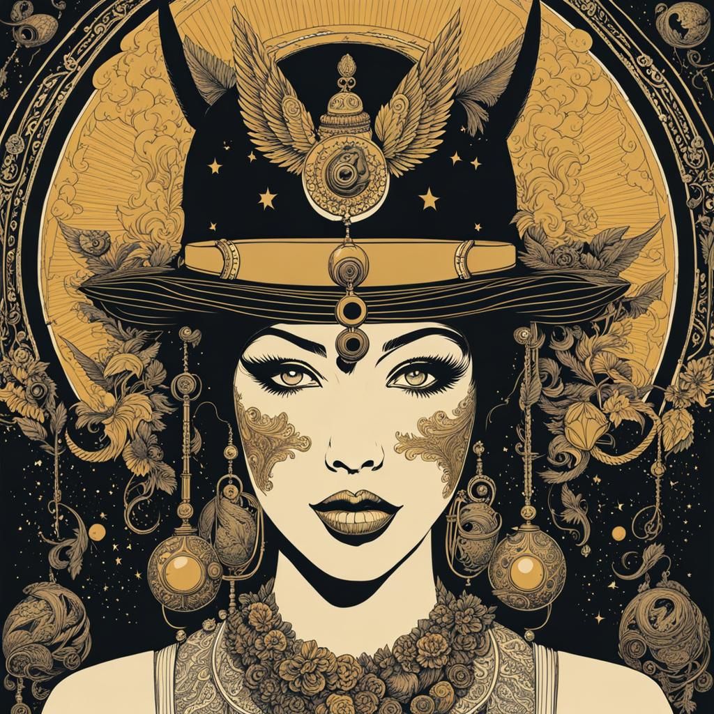 Comic Book Style Portrait with Intricate Details