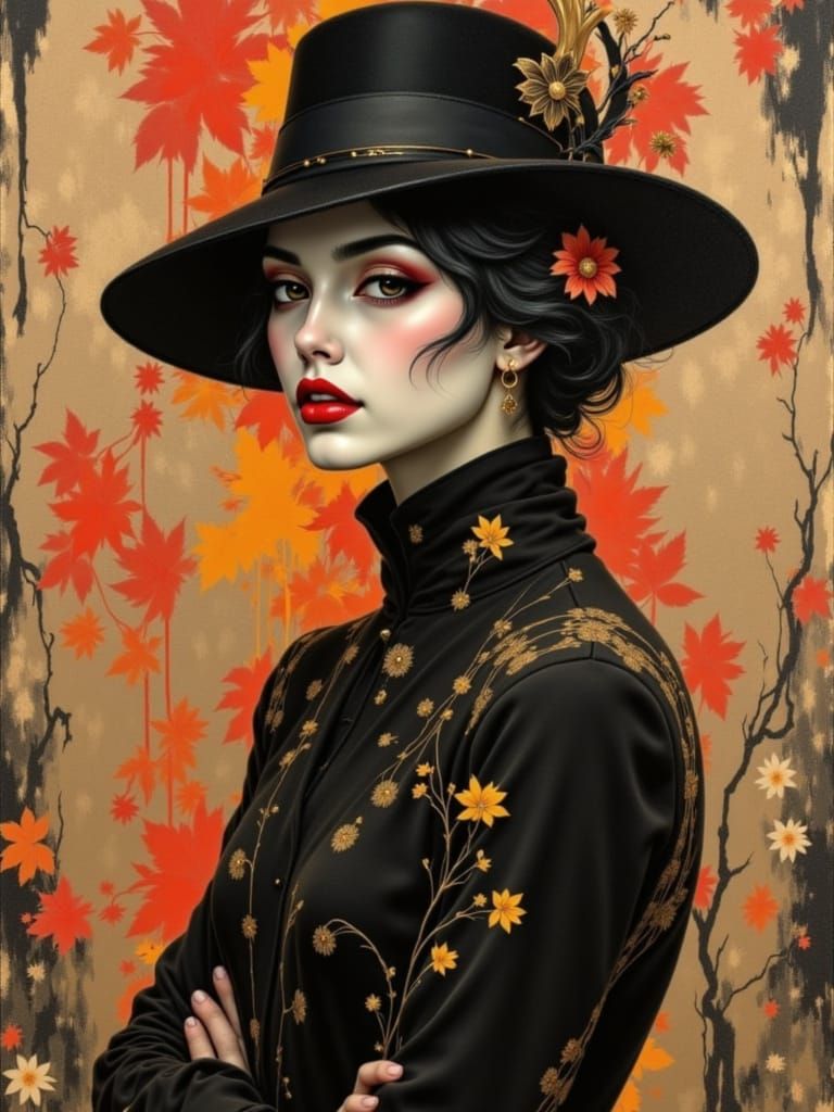 Elegant Art Deco Woman with Hidden Secrets