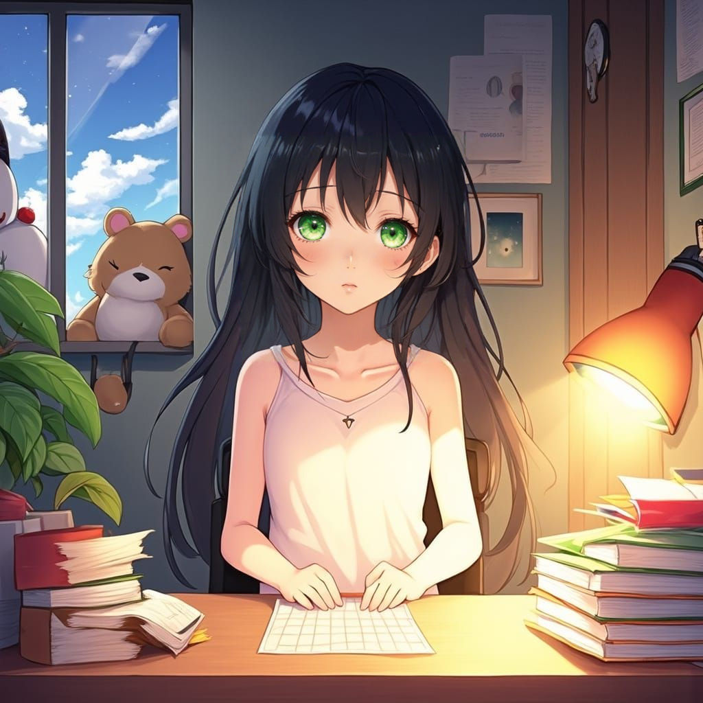 Tomoko Kuroki's Miniature Anime Room with Pastel Lights