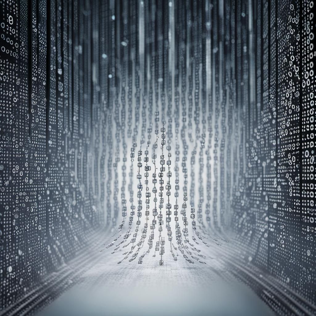 Harmonious Binary Code Abstract Illustration