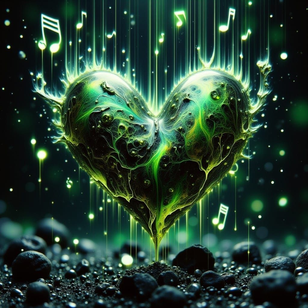 Tartan Hearts and Musical Notes in Fantasy Style