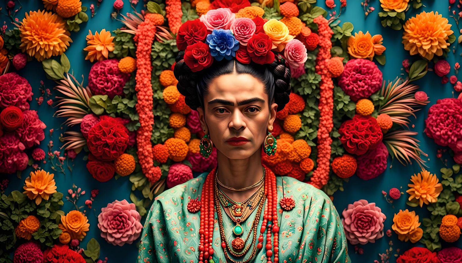 Hyperrealistic 3D Self-Portrait in Abstract Style