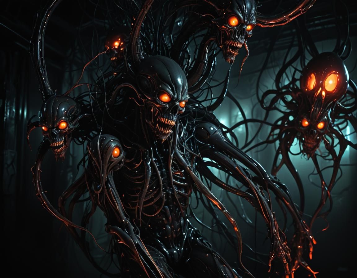 Grotesque Creatures Emerge in Dark Surrealism