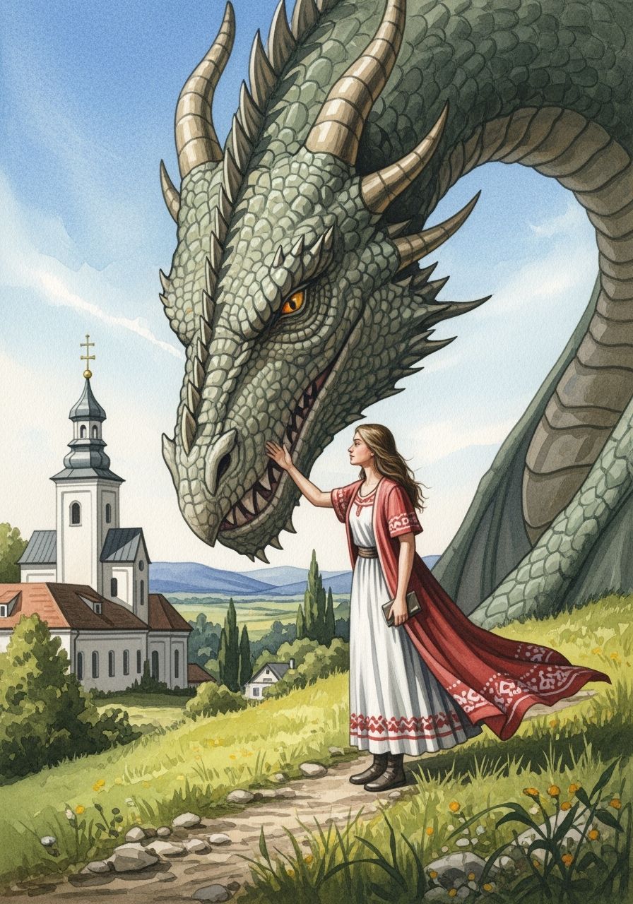 Gigantic Dragon Snout Petting in Moldovan Landscape
