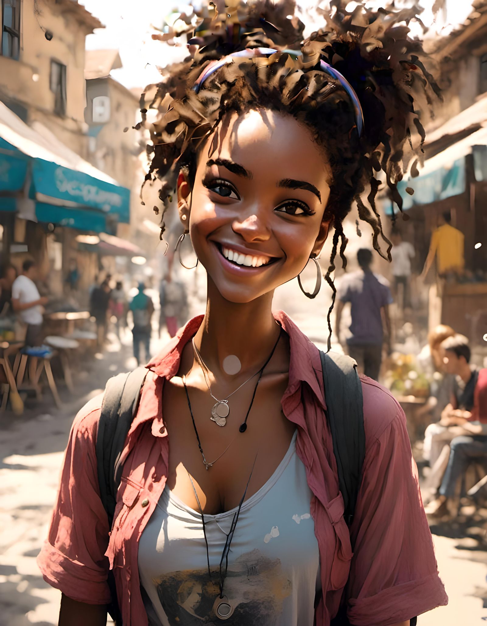 Woman Talks to Viewer: Digital Comic Book Art