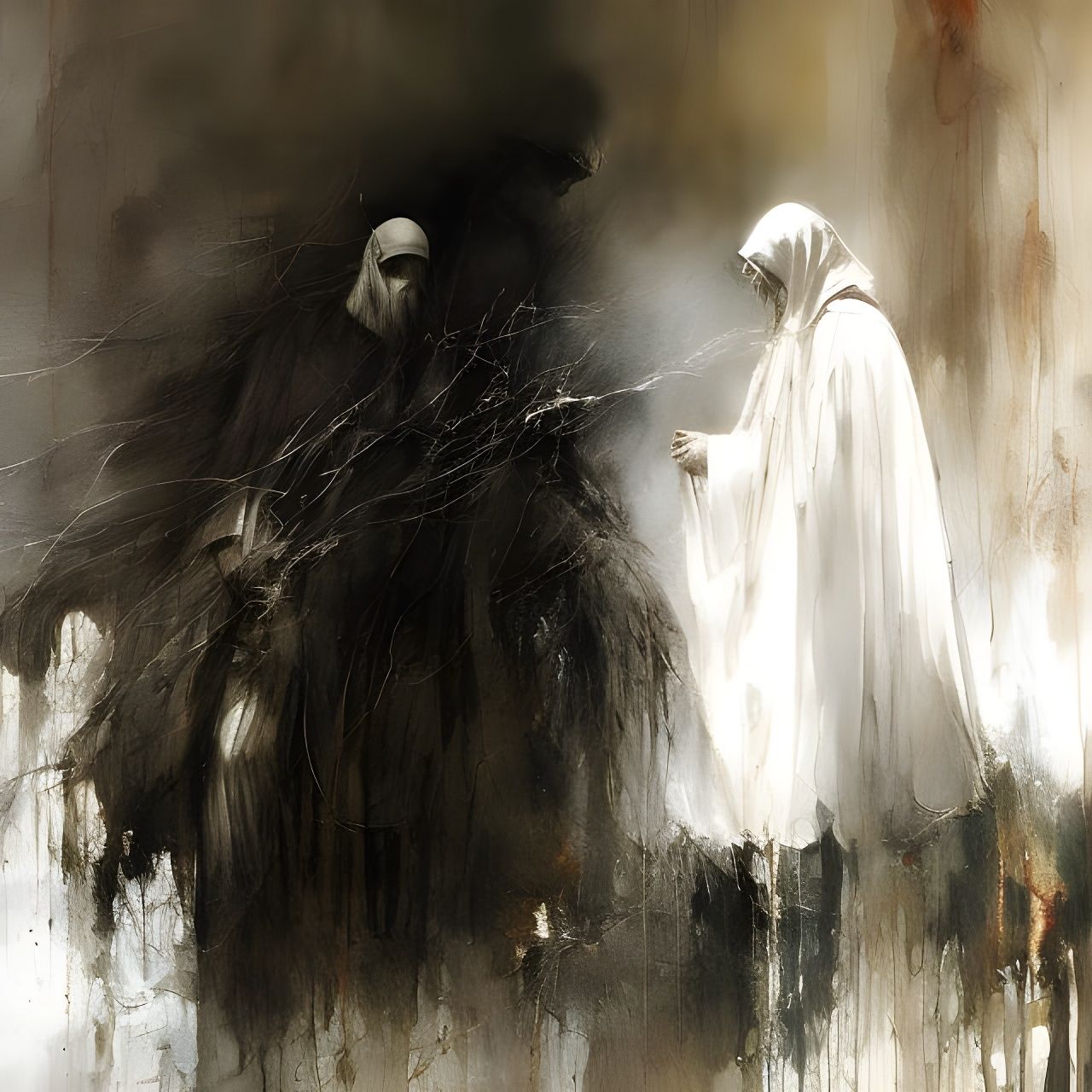 Ghosts Embrace: Sinister Matte Painting