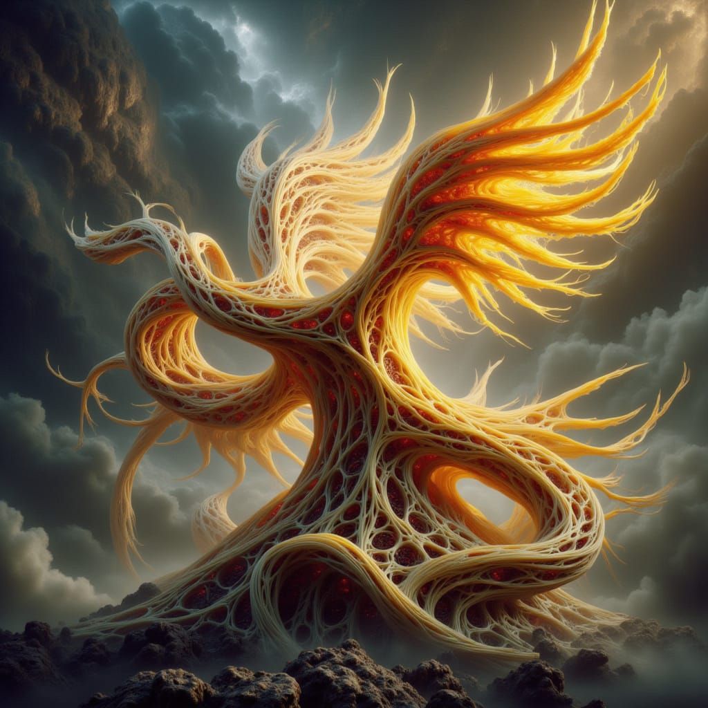 Majestic Flying Dragon with Stylized Aesthetic