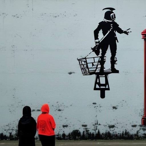 Space Pirates Artwork in Street Art Style