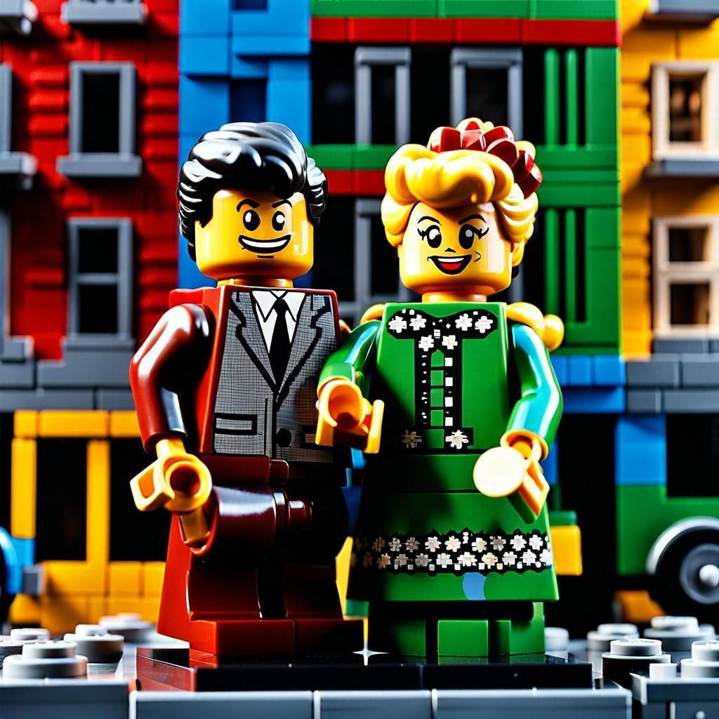Dean Martin and Judy Holliday as Lego Minifigures