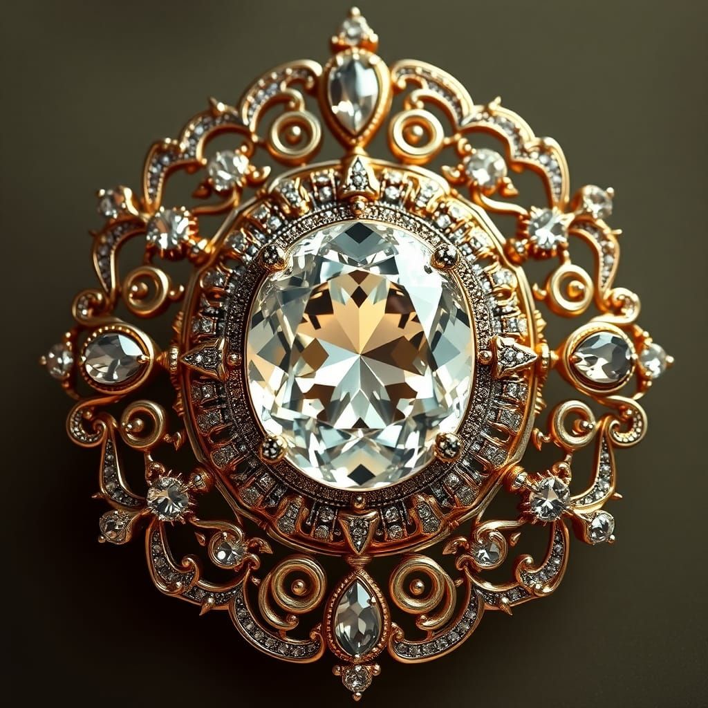 Hope Diamond in Regal, Art Nouveau Setting