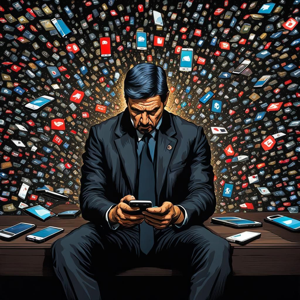 Cell Phone Addiction: A Political Art Commentary