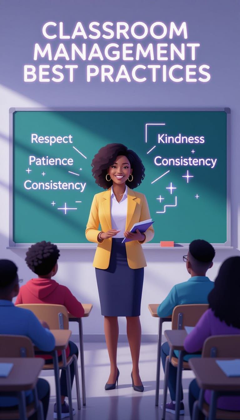 Inspiring Nigerian Teacher in Futuristic Classroom