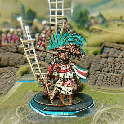 Aztec Elite Pikeman Digital Rendering