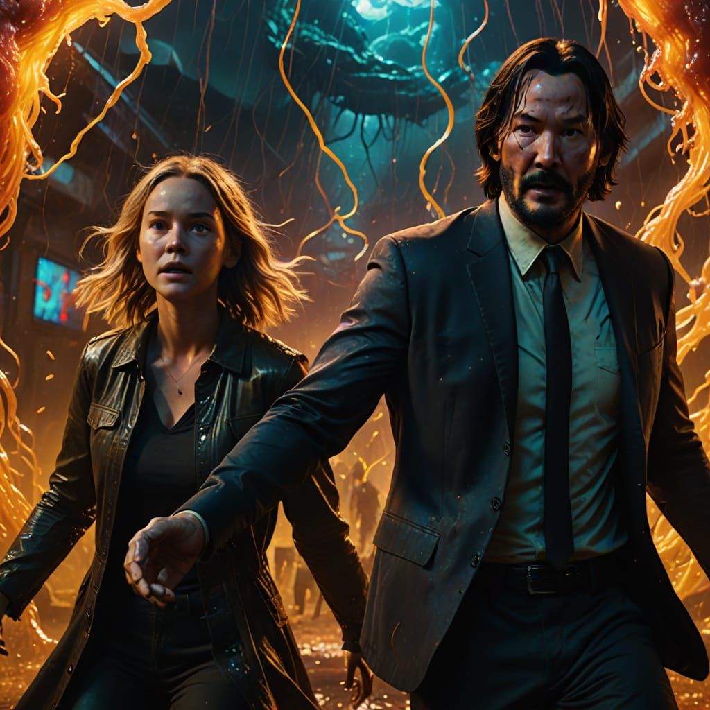 Keanu Reeves and Sydney Sweeney Escape