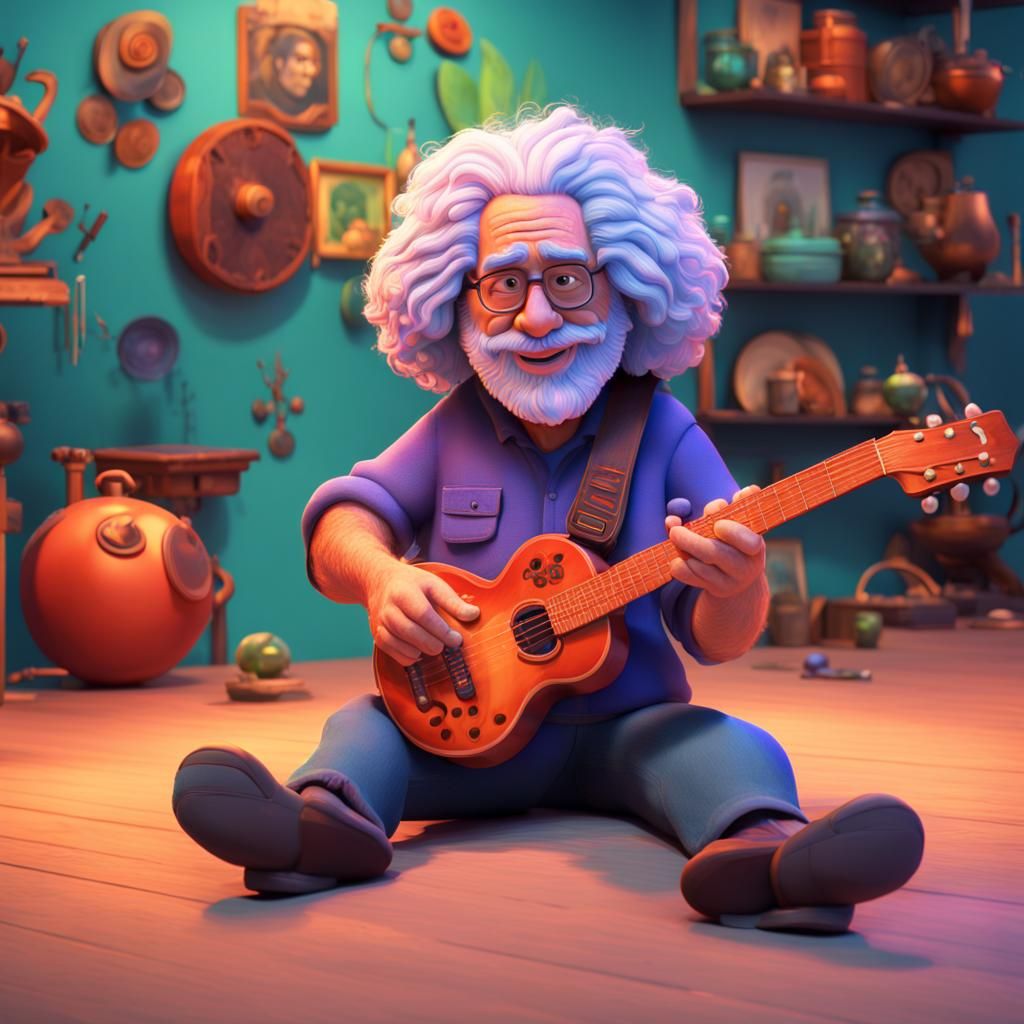 Jerry Garcia as Pixar Character in 3D