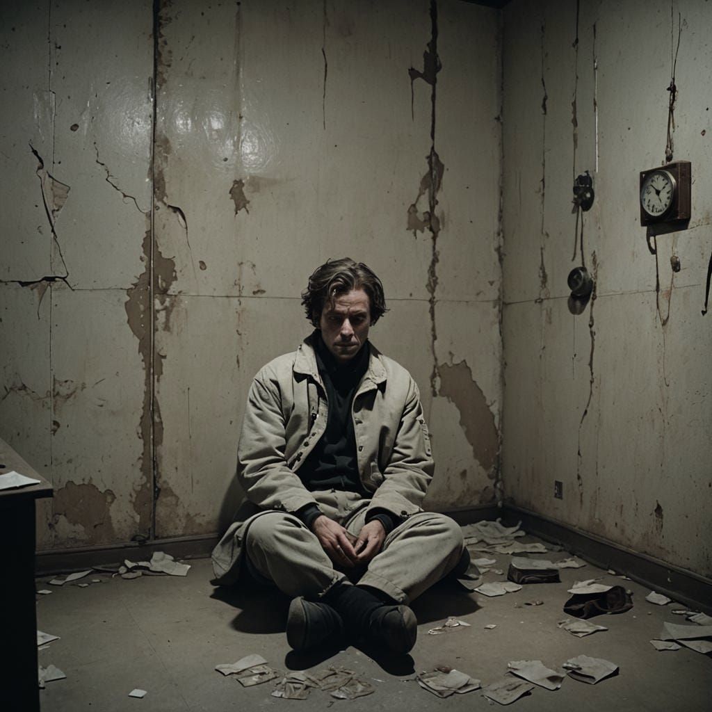 Disturbing Padded Room Scene in Photorealistic Style