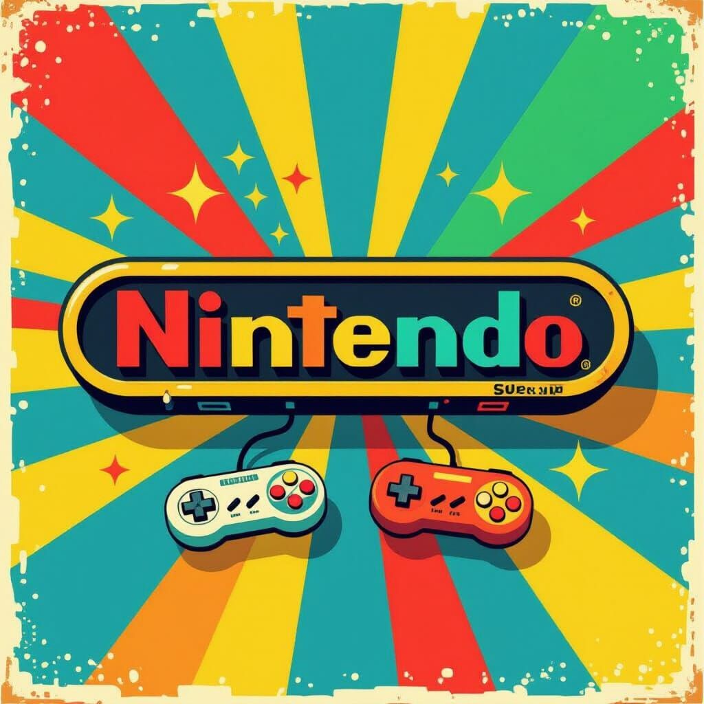 Retro Gaming Setup in 3D Super Mario Style