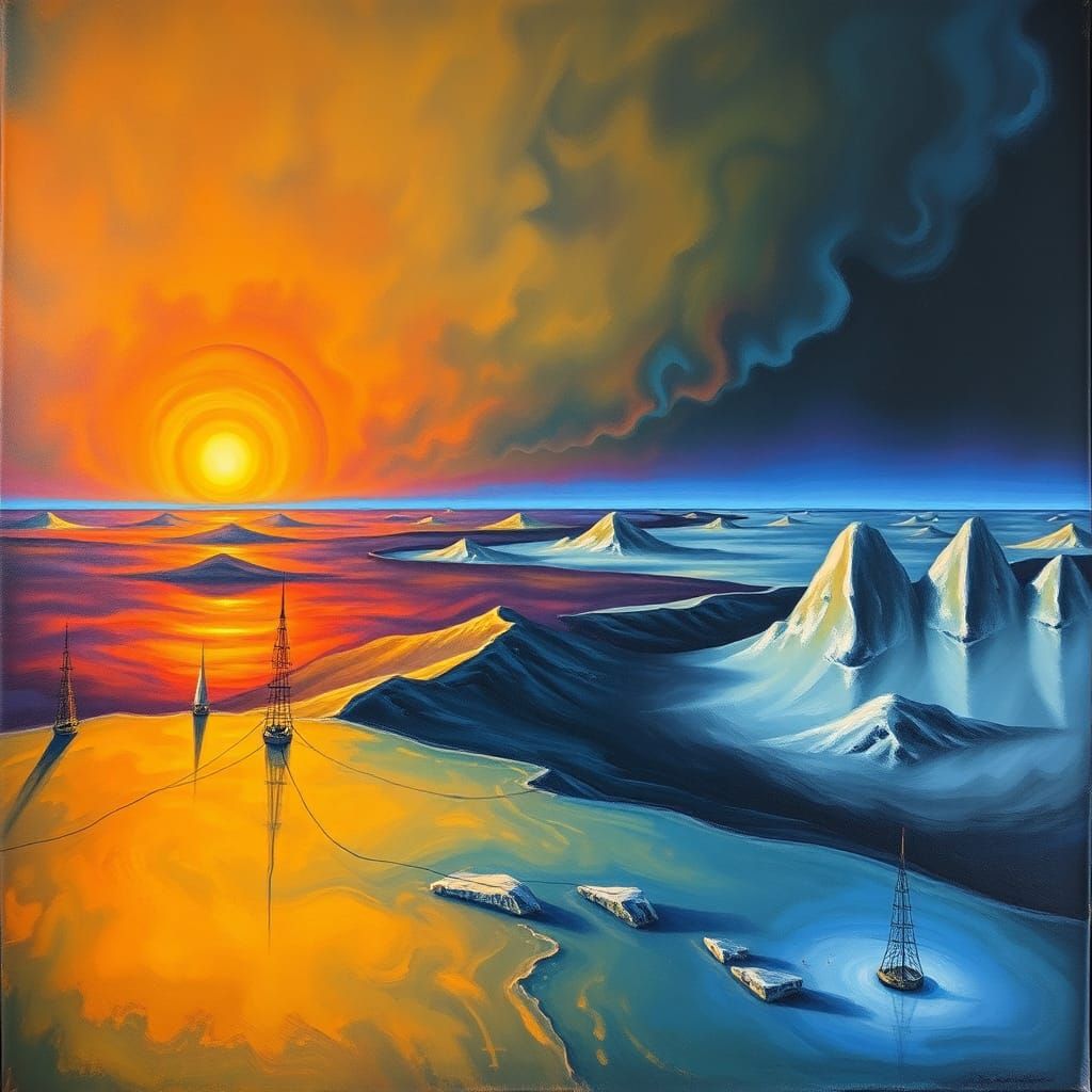 Surreal Summer to Winter Transition, Dali Style