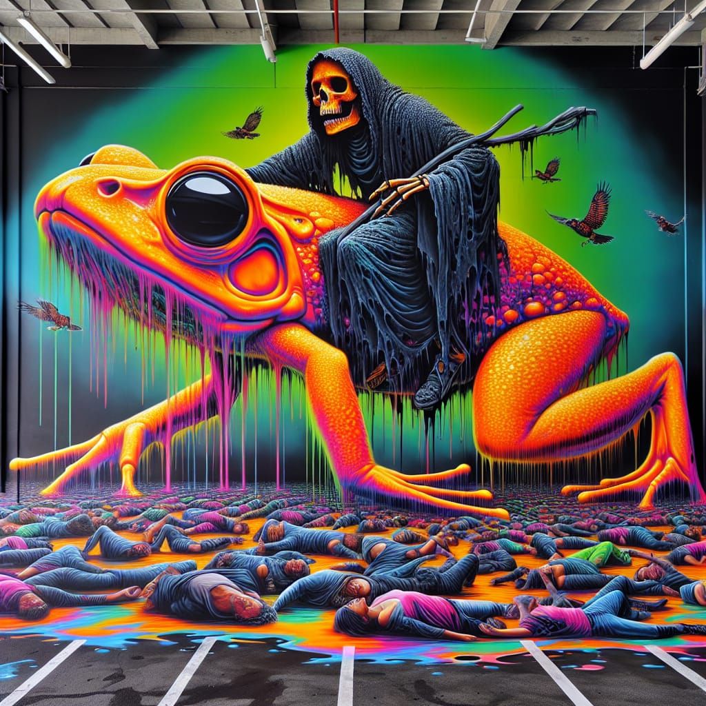 Death Rides A Neon Frog