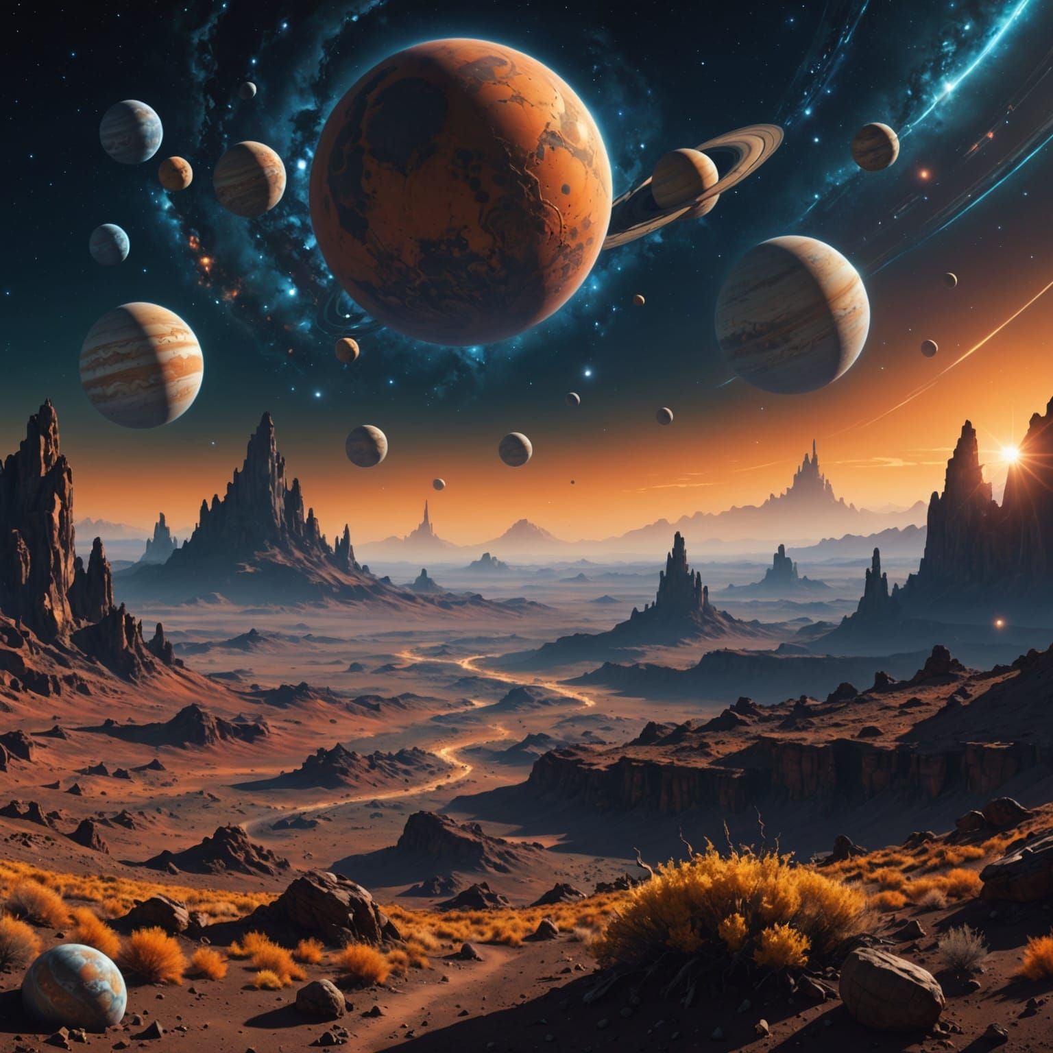 Exoplanetary Landscape with Distant Planets