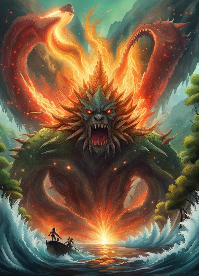 Elemental Maelstrom Beast in Yusuke Murata Style