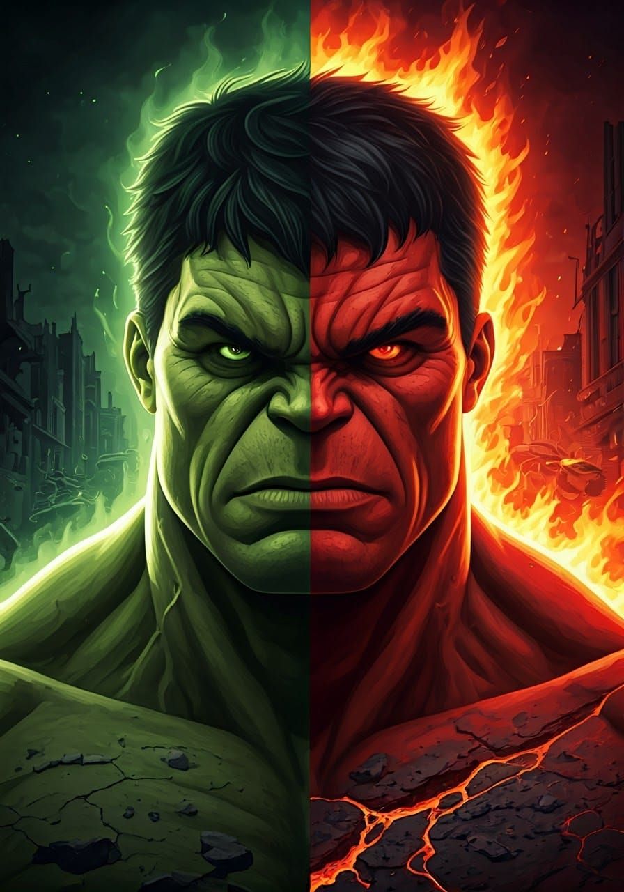 Cel-Shaded Hulk in Radiant Fury