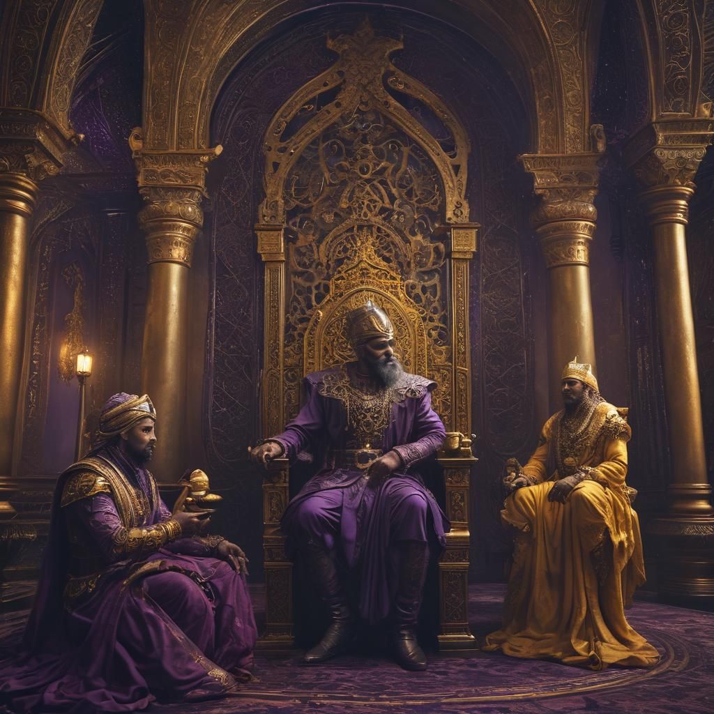 Starship Captain Greets Poombah in Fantasy Throne Room