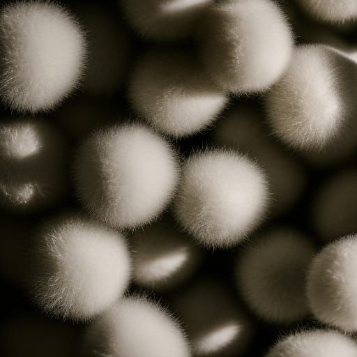 Fuzzy Balls in Sharp Focus Photography