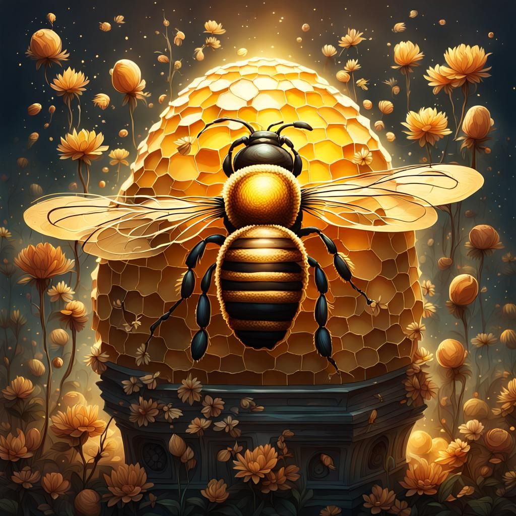 Epic Beehive in Dynamic Lighting Splash Art
