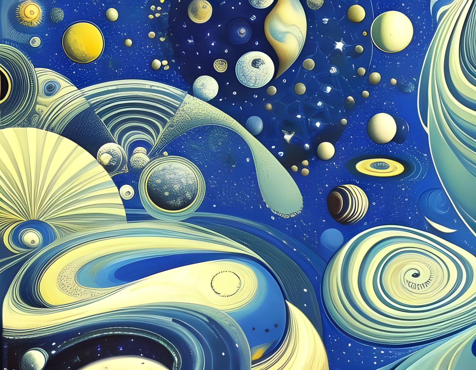 Radiant Beauty of Space in Illustrative Style