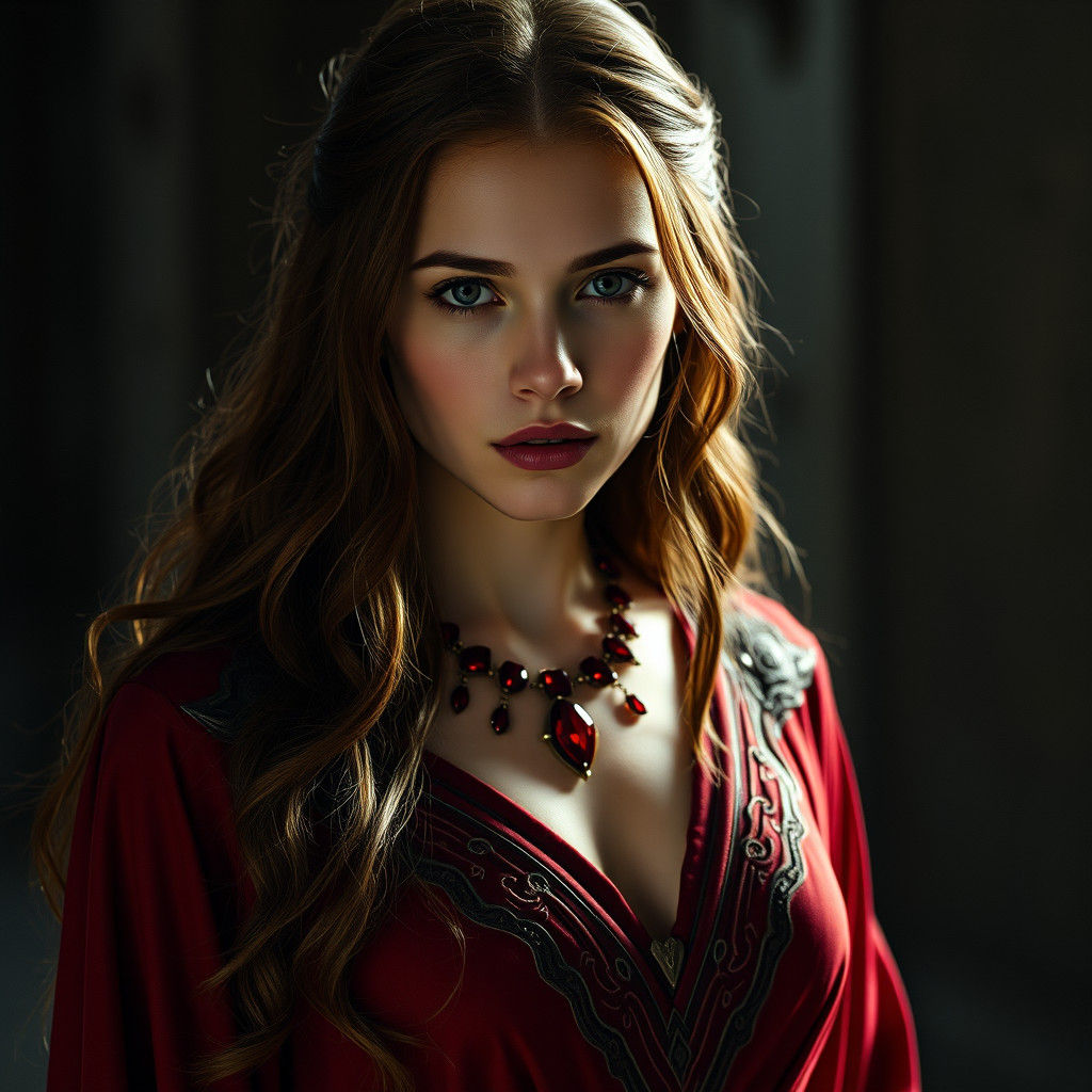 Scarlet Witch Portrait in Cinematic Style