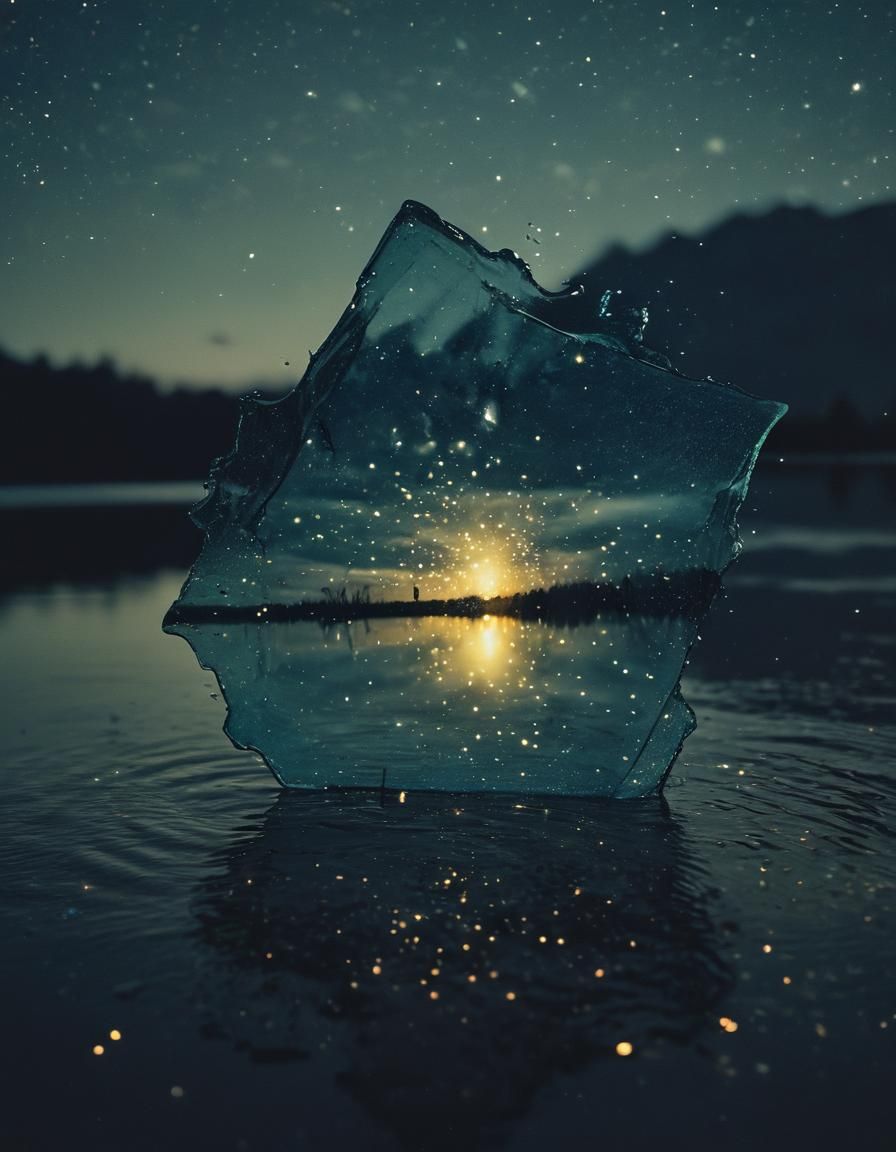 Psychedelic Glass in Windswept Sky: Experimental Photo