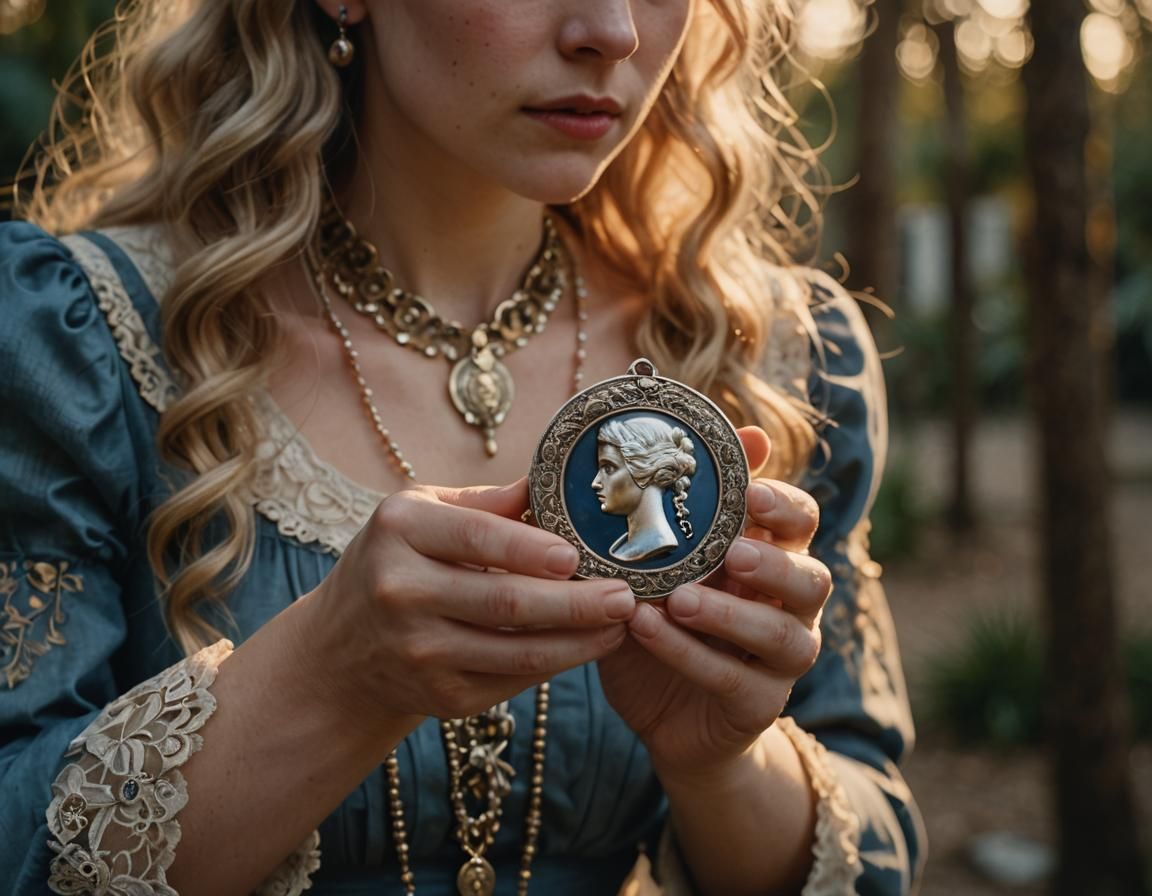 Antique Medallion Reveals 19th Century Portrait