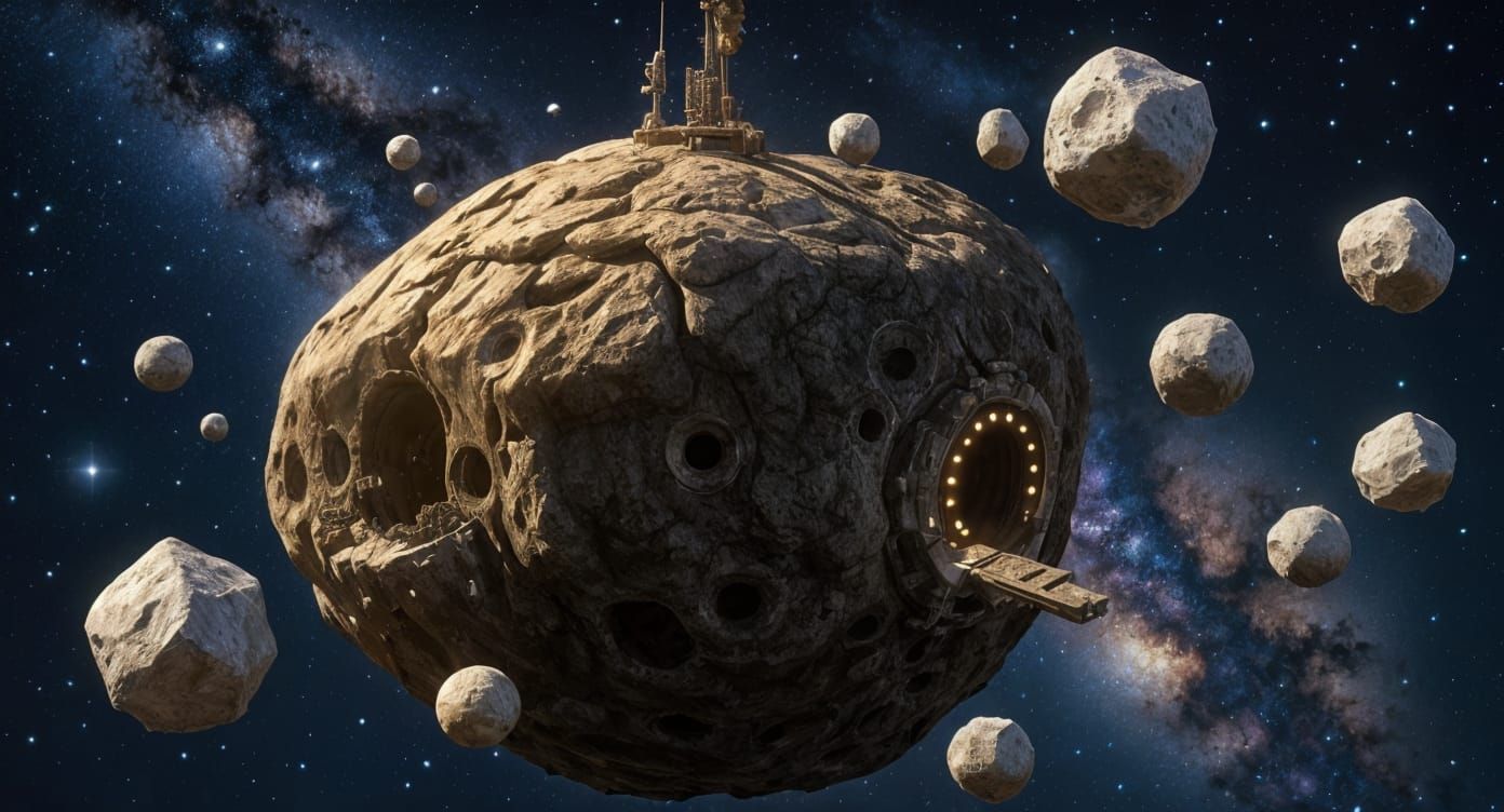 Hidden Pirate Base Inside Asteroid