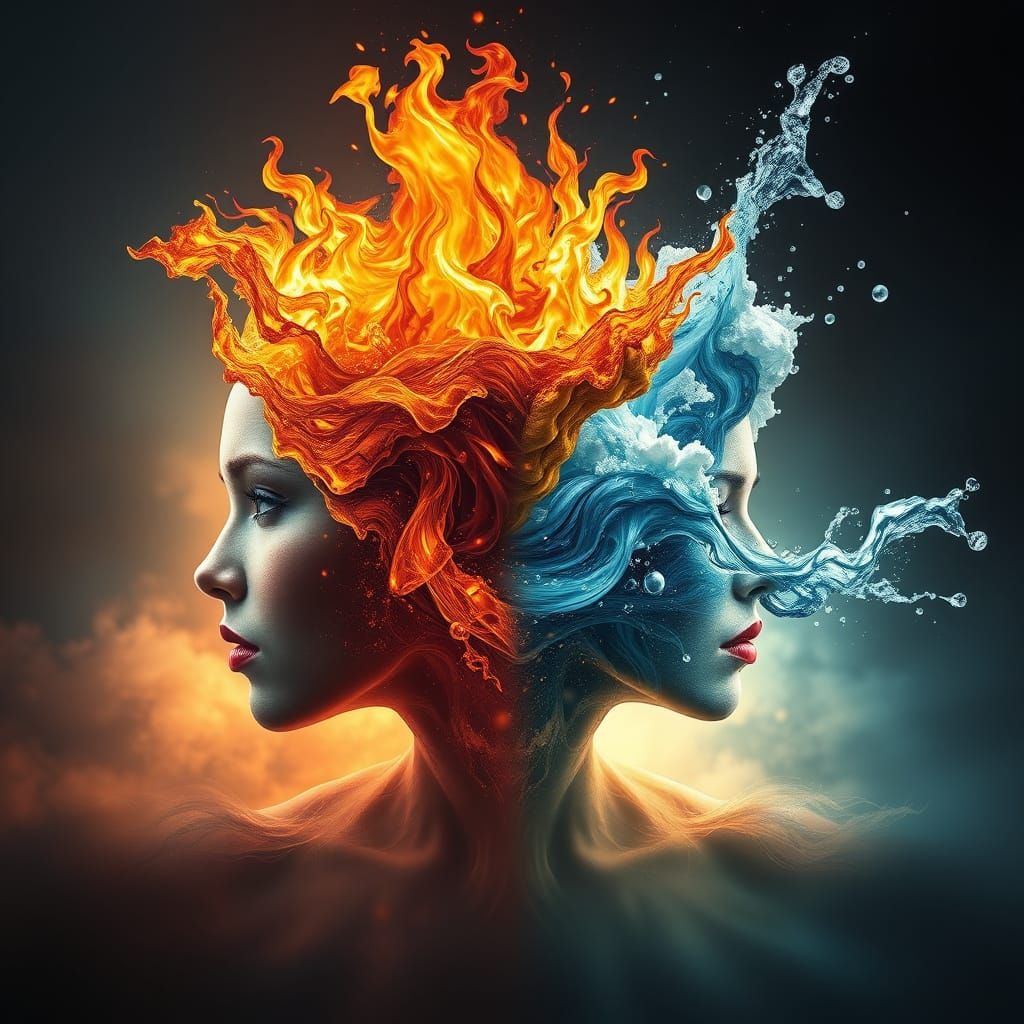 Elemental Fairies in Hyperrealistic Splash Art