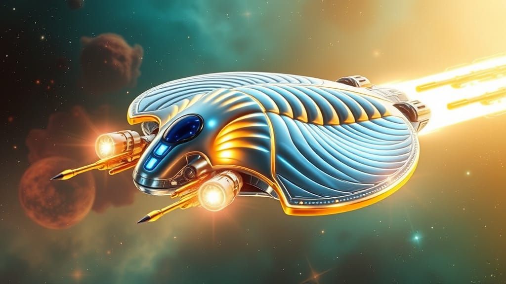 Majestic Trilobite-Inspired Spaceship Embodies Cosmic Potent...