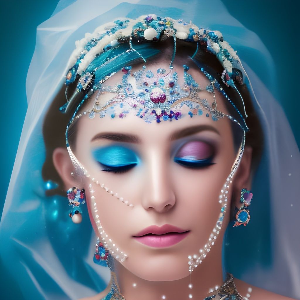 Beautiful Bride in Pearls: Hyperdetailed 8k Portrait