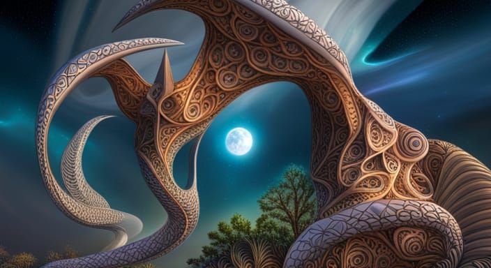 Harmonic Australian Flora and Fauna in Fractal Design