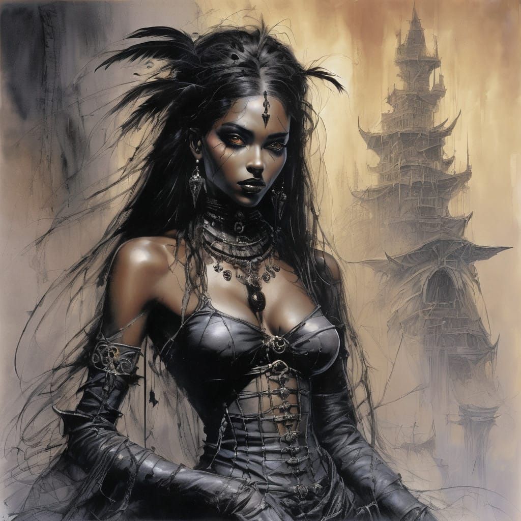 Enchanting European Witch in Mystical Surroundings